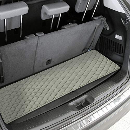 FH Group F16501GRAY-14 Deluxe Heavy Duty Faux Leather Diamond Pattern Multi-Purpose Gray Automotive Cargo Liner fits most Cars, SUVs, and Trucks, 14 inches - color: Gray, size: 40 x 14 Inches