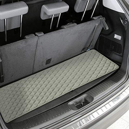 FH Group F16501GRAY-14 Deluxe Heavy Duty Faux Leather Diamond Pattern Multi-Purpose Gray Automotive Cargo Liner fits most Cars, SUVs, and Trucks, 14 inches - color: Gray, size: 40 x 14 Inches