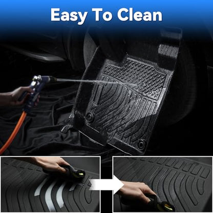 Hutisya-Floor Mats & Cargo Liner Set Fit for 2020-2026 Ford Escape Hybrid All Weather Protection Anti-Slip & Durable TPE Full Set Liners Automotive Accessories-Black - style: 18)For Escape Hybrid 2020-2026 Full Set