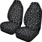 Gray-Black Leopard Print Car Seat Covers for Women Men Non-Slip Thin Automobile Front Seat Covers Interior Protection for SUV Truck Van Chairs - color: Gray-black Leopard