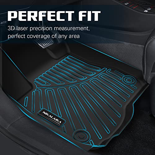 Floor Mats & Trunk Mat for All-New 2024 2025 Chevrolet/Chevy Traverse (8 Seats) with Backrest Mat All Weather Protection TPE Rubber Full Set Floor Liners Automotive Accessories, Black - size: Full Set Mats for 2024-2025 Traverse 8 Seats
