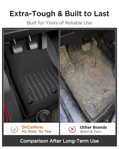Car Floor Mats for Jeep Wrangler JK Unlimited: 2007–2018 4-Door (NOT for JL/2-Door or 4x4), Custom Fit for Unilmited Sahara Rubicon All-Weather Anti-Slip Floor Liners, 1st & 2nd Row