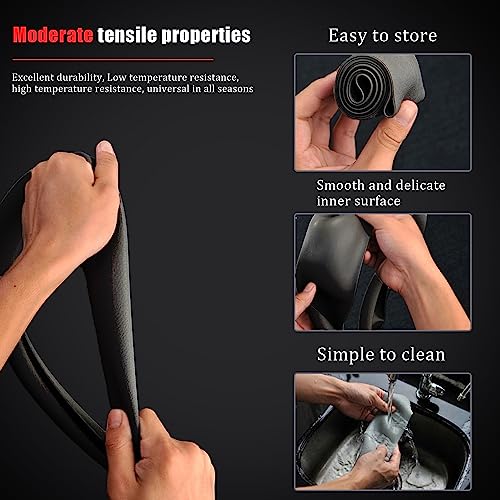 JDDRY Car Steering Wheel Cover,Silicone Steering Wheel Protector,Universal Fit Steering Wheel Cover, Steering Wheel Protective Cover(Black,1PC) - color: Black