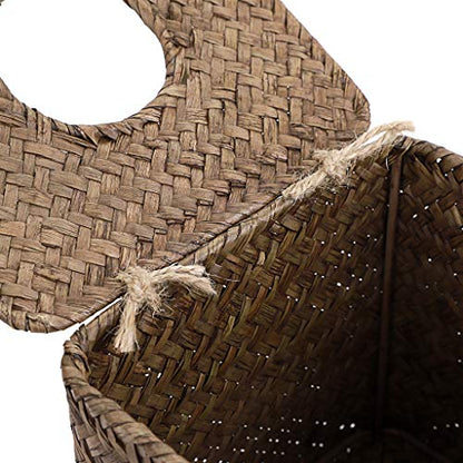 Sumnacon Tissue Box Cover Square Seagrass Tissue Box with Lid, Woven Tissue Box Holder Rustic Cube Tissue Cover for Bathroom Toilet Bedroom Living Room Kitchen Table Desk Office Car, Coffee - color: Coffee