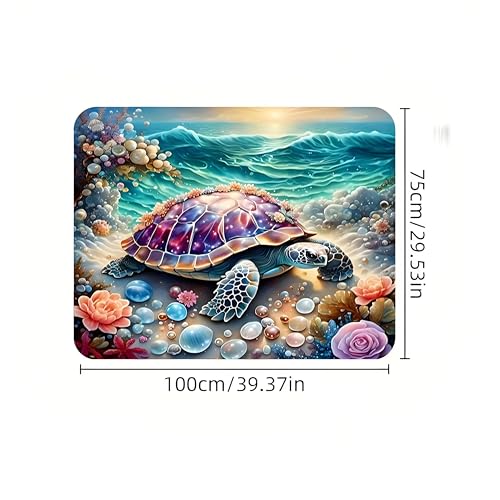 Universal Car Trunk Mat, All Weather Trunk Protection Cargo Liner, Stylish Vehicle Interior Accessories, Durable Cargo Mat Rear Trunk Line Suitable for Most Car (Sea Turtle and Shell, 29" x 39") - color: Sea Turtle and Shell