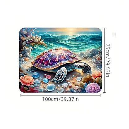 Universal Car Trunk Mat, All Weather Trunk Protection Cargo Liner, Stylish Vehicle Interior Accessories, Durable Cargo Mat Rear Trunk Line Suitable for Most Car (Sea Turtle and Shell, 29" x 39") - color: Sea Turtle and Shell