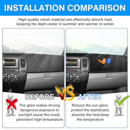 Autorder Dashboard Cover Mat for Toyota 4Runner 2003 2004 2005 2006 2007 2008 2009 Accessories Dash Cover Upgrade Velvet Dash Mat Sunshade Glare UV Rays Protector (Without Dash Speaker) - size: 2003-2009 Toyota 4Runner