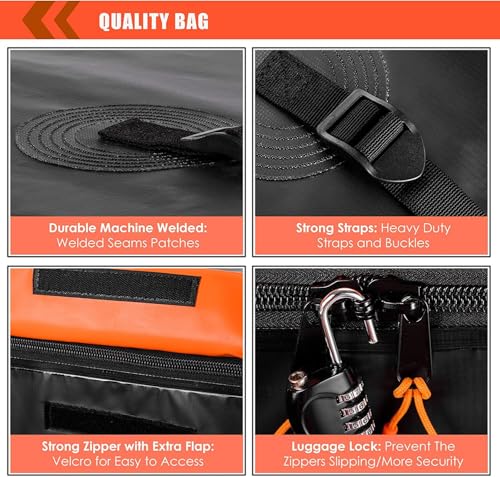 60" x 24" x 13" Hitch Cargo Carrier, 600 Lbs Heavy Duty Folding Luggage Rack for SUV & Truck, Steel Mesh Cargo Carrier Hitch Mount Fits 2" Receiver，with 57x22x13 Waterproof Bag - color: 60x24x13 inch with Bag