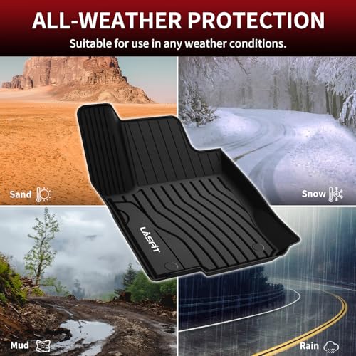 LASFIT Floor Mats for Mercedes Benz GLE 2016-2019 & ML Class 2012-2015 350/400 /63 AMG S, All Weather TPE Floor Liners Custom Fit GLE & ML Car Mats, 1st & 2nd Row, Black - size: 1) For Benz GLE | 2016-2019 | 1st & 2nd Row