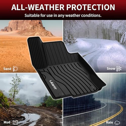 LASFIT Floor Mats for Mercedes Benz GLE 2016-2019 & ML Class 2012-2015 350/400 /63 AMG S, All Weather TPE Floor Liners Custom Fit GLE & ML Car Mats, 1st & 2nd Row, Black - size: 1) For Benz GLE | 2016-2019 | 1st & 2nd Row