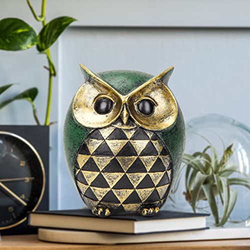 Owl Statue for Home Decor Accents,Owl Decor for Modern Bathroom Bookshelf Bedroom Mantle Living Room Home Office TV Stand Shelf Boho Decorations,Retro Decor Small Bird Items Gift for Women