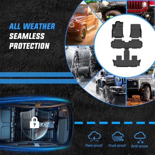 Nilight TPE Floor Mats for Subaru Ascent 7 Seater 2nd Row Bucket Seat 2019 2020 2021 2022 2023 2024 2025 2026 All Weather Custom Fit Heavy Duty Floor Liners - color: 2019-2026 Ascent 7 Seat Bucket Seat