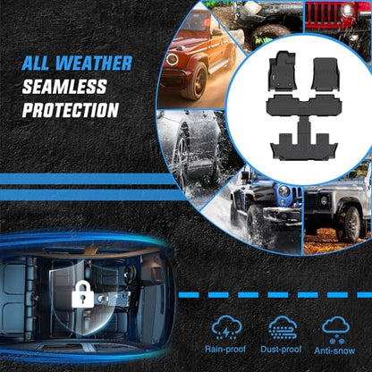 Nilight TPE Floor Mats for Subaru Ascent 7 Seater 2nd Row Bucket Seat 2019 2020 2021 2022 2023 2024 2025 2026 All Weather Custom Fit Heavy Duty Floor Liners - color: 2019-2026 Ascent 7 Seat Bucket Seat