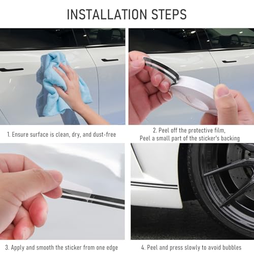 Car Pinstriping Tape, 32Ft Car Vinyl Striping Tape Stripe Decal Waistline Body Side Striping Tape Emblems Trim for DIY Car Racing Motorcycle SUV Pickup (Black) - color: Black-1