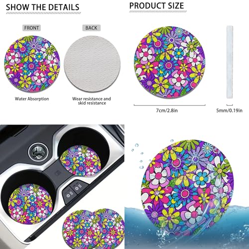 12 Pcs Daisy Flower Car Accessories Full Set for Women Girly Daisy Car Seat Cover Steering Wheel Cup Holder Armrest Pad Gear Shift Cover,Car Handbrake Cover,Fit for Most Truck SUV - color: Novelty Daisy