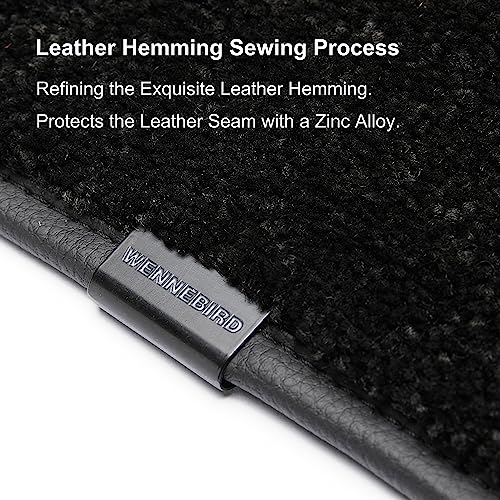 WENNEBIRD Superior Carpet Front Row Floor Mats for 2012-2020 Tesla Model S, 0.6-Inch Ultra-Thick, Noise-Reducing, All-Weather Waterproof Anti-Slip – 2-Pc Set - size: 2012-2020 Model S 2-Pc Set