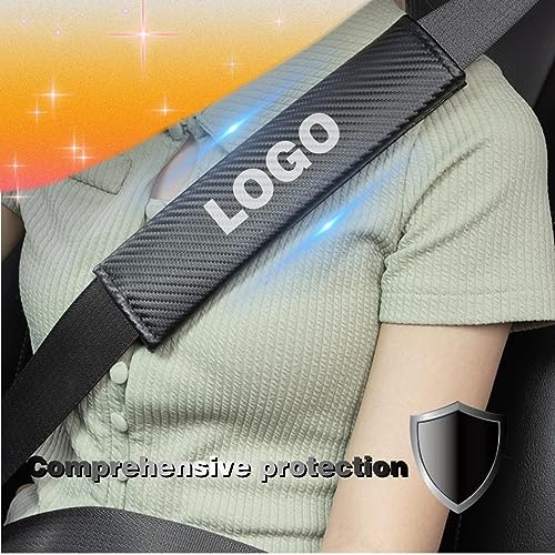 Car seat Belt Cover Compatible with AMG Carbon Fiber Texture car seat Belt pad Cover Soft and Comfortable - color: AMandG