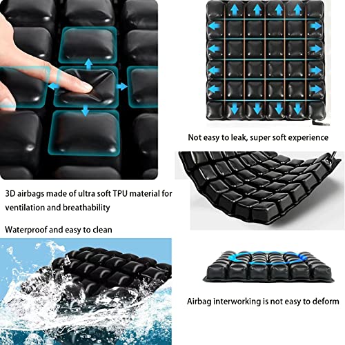 Inspiratory Cover air Cushion with Zippered Fabric Cover,Chair pad,Wheelchair Matress,Anti Bedsore,Elderly Matress,Relieve Driver and sedentary Individuals Stress and Pain,Pressure Relief Cushions.