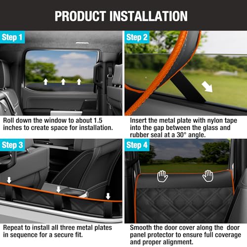 Dog car Door Protector: 20% Larger Designed Dog for Trucks & Large SUVs, 2 Packs [Left + Right] Thickened Waterproof Car Door Protector from Dog Scratching - size: Fit for Large SUV and Trucks