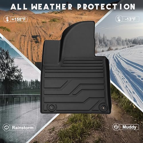 KARPAL Floor Mats for 2021-2026 Kia Sorento LX/S/EX/SX 6&7 Seats (Not Fit Hybrid & PHEV), All Weather TPE Custom Fit Floor Liners Car Mats Kia Sorento Accessories, 1st & 2nd & 3rd Row & Trunk Mat - style: 2021-2026 | For Kia Sorento | Combo Set