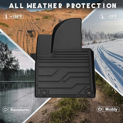 KARPAL Floor Mats for 2021-2026 Kia Sorento LX/S/EX/SX 6&7 Seats (Not Fit Hybrid & PHEV), All Weather TPE Custom Fit Floor Liners Car Mats Kia Sorento Accessories, 1st & 2nd & 3rd Row & Trunk Mat - style: 2021-2026 | For Kia Sorento | Combo Set