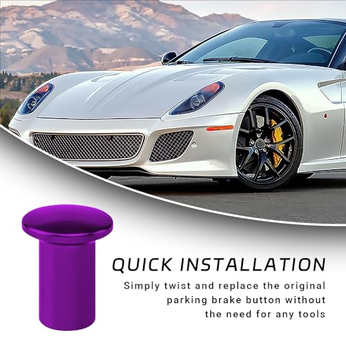 2PCS Turn Knob Drift Button, Car Push Button Hand Brake Cover, E-Brake Handle Handbrake Emergency Cover, Aluminum Alloy Handbrake Spin Turn Knob Button Compatible with GT86, BRZ, FRS