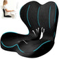Lumbar Support Seat Cushion - Memory Foam Cushion for Office Chair, Car Seat, Airplane - Sciatica & Hip & Coccyx Pain Relief Desk Chair Cushion for Long Sitting Office Workers, Car Drivers