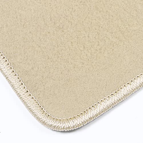 IKON MOTORSPORTS, Floor Mats Compatible with BMW F10 5-Series 4-Door Sedan, 2011-2016 Factory Fitment Beige Nylon Front & Rear Car Floor Mats Liner Carpets Replacement 4PC, 2012 2013 2014 2015