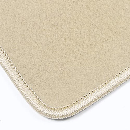 IKON MOTORSPORTS, Floor Mats Compatible with BMW F10 5-Series 4-Door Sedan, 2011-2016 Factory Fitment Beige Nylon Front & Rear Car Floor Mats Liner Carpets Replacement 4PC, 2012 2013 2014 2015