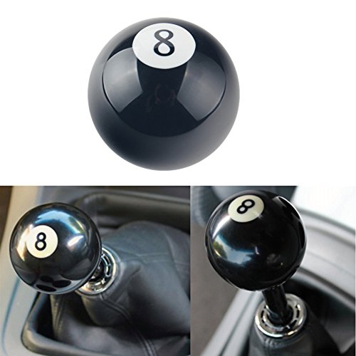 2 1/4" 8 Ball Billiard Round Manual Gear Shift Lever Shifter knob Black Shaped JDM 4 5 6 Speed for Honda Acura Mazda Mitsubishi Nissan Infiniti Lexus Toyota Scion Hyundai etc
