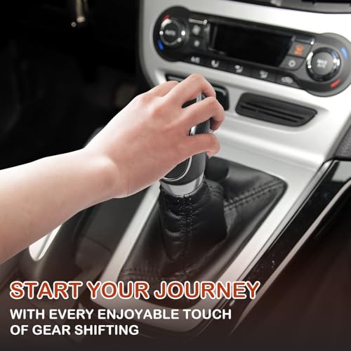 5 Speed Manual Transmission Gear Shift Knob Cover Compatible with Ford Escape Kuga Focus Fiesta mk7 2008-2013 Shifter Lever Knob Replacement Parts Black - color: Black, size: 5 Speed