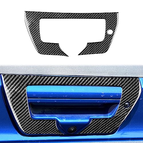3D Carbon Fiber Car Stickers Trunk Door Handle Frame Cover Car Interior Decorative Decal Compatible with Ford F150 F-150 Raptor 2017 2018 2019 2020 Accessories - color: Black 12