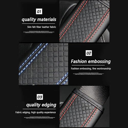 2PCS Car Seat Belt Cover Pad,Breathable Leather Seatbelt Covers for Shoulder Protection and Car Decorations,Universal Seatbelt Cushion Adding Car Seat Strap Pads Car Accessories Interior (Black/Red)