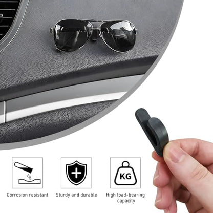10 PCS Car Sticky Hooks, Multifunctional Vehicle Adhesive Hooks, Hanging Auto Storage Hooks for Key USB Cable Earphone Cable, Universal Interior Decor Car Accessories