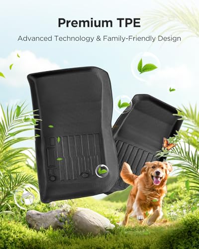 Car Floor Mats for Jeep Wrangler JK Unlimited: 2007–2018 4-Door (NOT for JL/2-Door or 4x4), Custom Fit for Unilmited Sahara Rubicon All-Weather Anti-Slip Floor Liners, 1st & 2nd Row