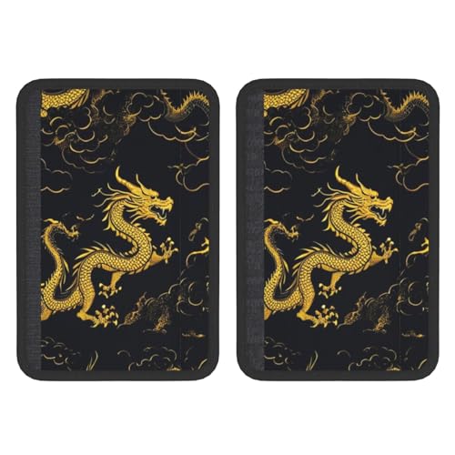 Seat Belt Cover Pads Vintage Chinese Dragon Car Seat Belt Covers for Women Men Adults Kids Soft Comfortable Auto Seatbelt Cushion Shoulder Strap Pad Handle Wraps, 1 Pair - color: Vintage Chinese Dragon
