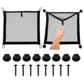 2 Pack Small Cargo Net Pocket Storage Mesh Netting Organizer with 8 PCS Mounting Screws for Car RV SUV Camper Boat 15.7 x 13.8 inches - size: 15.7 x 13.8 inch
