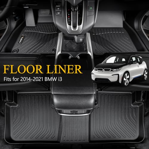Wailtnb-Mats for BMW i3 2014-2021 Floor Mat All Weather Floor Liner Car Mat for BMW i3 Custom Fit Automotive Full Set Accessories
