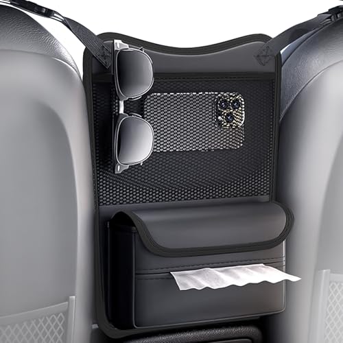 Car Seat Gap Purse Holder Leather - Between Seats Organizer, Automotive Storage for Phone Keys & Daily Essentials