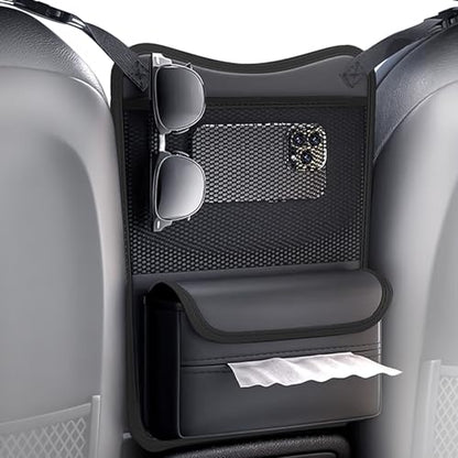 Car Seat Gap Purse Holder Leather - Between Seats Organizer, Automotive Storage for Phone Keys & Daily Essentials