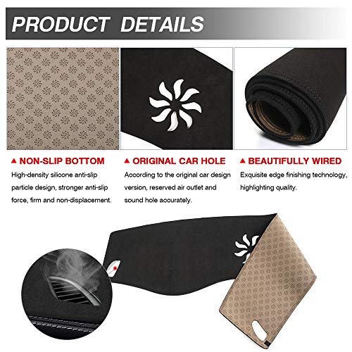 Cartist Suede Dash Mat for Mercedes Benz GLC 2016-2021 2022 Dash Cover Nonslip Dashboard Mat Protector Sunshade No Glare - size: dash mat for Benz GLC 2016-2022