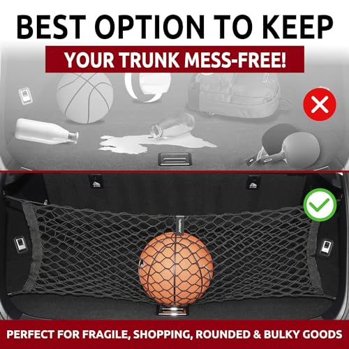 Envelope Style Automotive Elastic Trunk Mesh Cargo Net for Lexus NX 2015-2025 - Premium Trunk Organizer and Storage - Luggage Net for Crossover - Best Car Organizer for Lexus NX