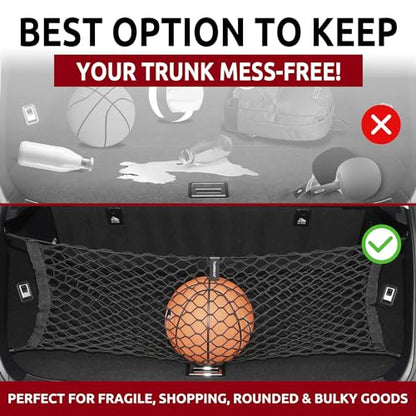 Envelope Style Automotive Elastic Trunk Mesh Cargo Net for Lexus NX 2015-2025 - Premium Trunk Organizer and Storage - Luggage Net for Crossover - Best Car Organizer for Lexus NX