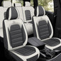 Car Seat Covers for Kia K5 2021-2026, Premium Nappa Leather, Waterproof, Anti-Slip, Full Coverage, Airbag Compatible, Breathable, All-Weather, Easy Install (5 Seats, Gray&White) - color: 5 Seats - Gray&White, size: Kia K5 2021-2026