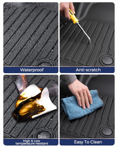 Custom Fit Floor Mats & Cargo Liner & Rear Seat Back Protectors for Ford Escape 2013-2019, All-Weather Rubber Mats, Full Interior Protection for SUV, Durable & Easy to Clean