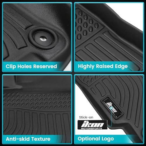 FREEMOTOR802 Compatible With 2018-2024 Chevrolet Traverse 7 Seats Floor Mats, Black 3D Molded Carpets Liner 1st 2nd Row Front Rear Protection Pad 4PC TPE Thermo Plastic Elastomer All Weather Protector - size: For Chevrolet Traverse 7 Seats 2018-2024