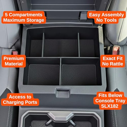 Vehicle OCD – Center Console Organizer for Toyota Tacoma (2024-2026) – Made in USA - SLX181 - size: 2024-2026, style: Center Console Organizer