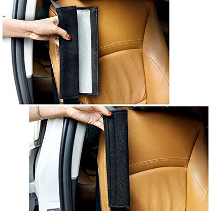 6PCS Car Seat Belt Covers, Soft Shoulder Strap Pad for a More Comfortable Drivinger,Soft Car Safety Seatbelt Strap for Adults -Black