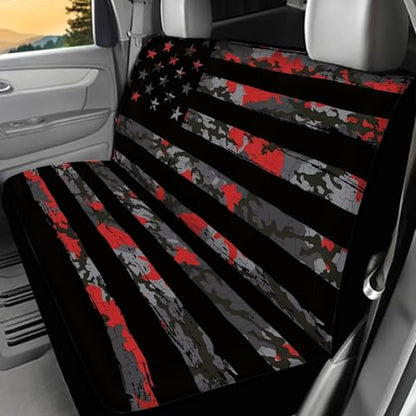 AFPANQZ Universal Car Seat Covers for Rear Seat American Flag Car Rear Seat Cover Cushion Accessories High Stretchy Rear Seat Covers Dog Seat Cushion Covers Protector Fit Almost Vehicle Cars - color: American Flag Camo