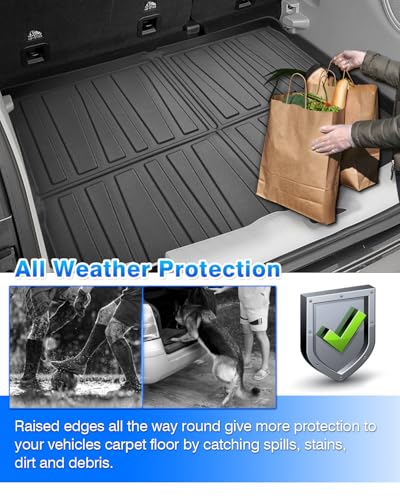 Cargo Liner for Jeep Compass 2017-2025 All Weather Trunk Mat for Compass Accessories Cargo Mat TPE Heavy Duty Anti-Slip